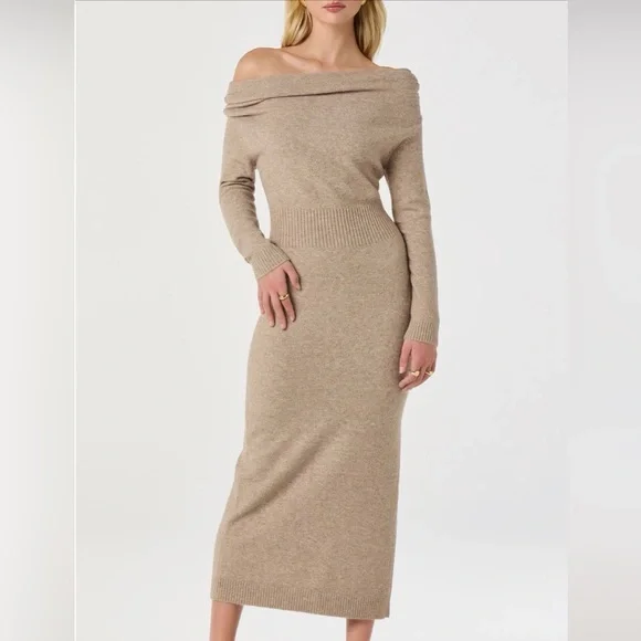 ASTR the Label off-shoulder long sleeve sweater dress - Picture 1 of 5
